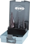 RUKO 101026FRO, RUKO 101026FRO HSS Stufenbohrer-Set 3teilig 3-Fl&auml;chenschaft 1...