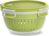 Emsa 600577, Emsa Clip & Go Fruit Bowl 1.1l Kunststoff mit Deckel, wasserdicht,