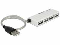 Delock 87445, Delock 87445 4 Port USB 2.0-Hub Weiß
