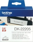 Brother DK22205, Brother DK-22205 Etiketten Rolle 62 mm x 30.48 m Papier Wei&szlig; 1 St.