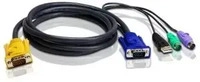 ATEN 2L-5302UP, ATEN KVM Anschlusskabel [2x PS/2-Stecker, USB 2.0 Stecker A,
