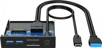 GrauGear G-MP01CR, GrauGear G-MP01CR 6 Port USB 3.0-Hub Schwarz