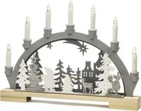 Konstsmide 3260-320, Konstsmide 3260-320 Schwibbogen Wald Warmwei&szlig; LED Grau