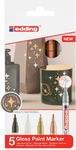 Edding 4-751-5-999, Edding 4-751-5-999 Lackmarker Schwarz, Wei&szlig;, Gold, Silber,