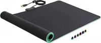 Delock 12555, Delock 12555 Mauspad beleuchtet USB-Anschluss Schwarz