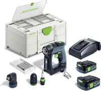 Festool 576865, Festool CXS 12 2,5-Set 576865 Akku-Bohrschrauber 10.80V 2.50Ah inkl.
