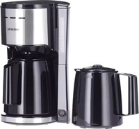 Severin KA 9308, Severin KA 9308 Kaffeemaschine Edelstahl (geb&uuml;rstet), Schwarz
