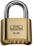 Seewasserfestes Zahlen-Vorhangschloss Burg-W&auml;chter No. 99 (Ausf&uuml;hrung: 99 Ni 50 HB