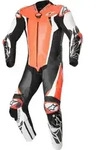 Alpinestars Absolute V2 1-Teiler Motorrad Lederkombi, schwarz-weiss-rot, Gr&ouml;&szlig;e 50