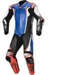 Alpinestars Absolute V2 1-Teiler Motorrad Lederkombi, schwarz-weiss-blau, Gr&ouml;&szlig;e 50