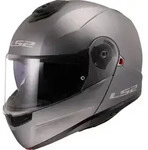 LS2 FF908 Strobe II Solid Klapphelm, silber, Gr&ouml;&szlig;e 2XL f&uuml;r M&auml;nner