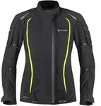 Germot MotoQueen wasserdichte Damen Motorrad Textiljacke, schwarz-gelb, Gr&ouml;&szlig;e 34