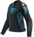 Dainese Avro 5 Damen Motorrad Lederjacke, schwarz-blau, Gr&ouml;&szlig;e 40
