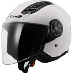 LS2 OF616 Airflow II Solid Jethelm, weiss, Gr&ouml;&szlig;e XS f&uuml;r M&auml;nner