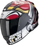 Scorpion Exo-491 Pirate Helm, schwarz-weiss-rot, Gr&ouml;&szlig;e 2XL f&uuml;r M&auml;nner