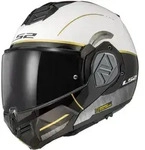 LS2 FF906 Advant Iron Klapphelm, schwarz-weiss, Gr&ouml;&szlig;e XS f&uuml;r M&auml;nner