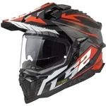 LS2 MX701 Explorer Spire Motocross Helm, schwarz-grau-rot, Gr&ouml;&szlig;e 2XL f&uuml;r M&auml;nner