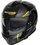 Nolan N80-8 Wanted N-Com Helm, schwarz-grau-gelb, Gr&ouml;&szlig;e XS f&uuml;r M&auml;nner