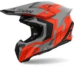 Airoh Twist 3 Dizzy Motocross Helm, grau-orange, Gr&ouml;&szlig;e XS f&uuml;r M&auml;nner