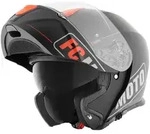 FC-Moto Novo Straight Klapphelm, schwarz-orange, Gr&ouml;&szlig;e XS f&uuml;r M&auml;nner
