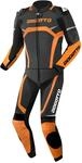 Bogotto Misano 2-Teiler Motorrad Lederkombi, schwarz-orange, Gr&ouml;&szlig;e 46 f&uuml;r...
