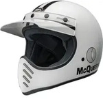 Bell Moto-3 Steve McQueen Motocross Helm, schwarz-weiss, Gr&ouml;&szlig;e S f&uuml;r M&auml;nner