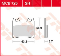 TRW Lucas MCB725SH Sinterbelag