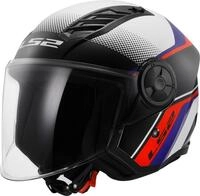 LS2 OF616 Airflow II Rush Jethelm, weiss-rot-blau, Gr&ouml;&szlig;e 2XL f&uuml;r M&auml;nner