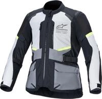 Alpinestars Andes Air Drystar wasserdichte Motorrad Textiljacke, schwarz-grau-gelb,