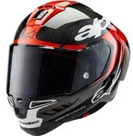 Alpinestars Supertech R10 Element Carbon Helm, schwarz-weiss-rot, Gr&ouml;&szlig;e XS f&uuml;r