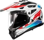 LS2 MX702 Pioneer II Namib Motocross Helm, weiss-rot-blau, Gr&ouml;&szlig;e M f&uuml;r M&auml;nner