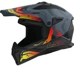 LS2 MX708 Fast II Wash Motocross Helm, schwarz-grau-orange, Gr&ouml;&szlig;e XL