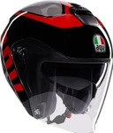 AGV 18469001-013-XXL, AGV Irides Valenza Jethelm Schwarz Grau Rot male