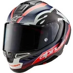 Alpinestars Supertech R10 Team Carbon Helm, schwarz-rot-blau, Gr&ouml;&szlig;e XS f&uuml;r M&auml;nner
