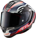 Alpinestars 8200224-1383-XS, Alpinestars Supertech R10 Team Carbon Helm Schwarz Rot