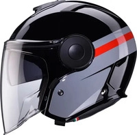 Caberg CA20055033-2XL, Caberg Soho Zephir Jethelm Schwarz Grau Rot male
