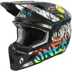 Oneal 3SRS Rancid bunter Kinder Motocross Helm, schwarz-mehrfarbig, Gr&ouml;&szlig;e M