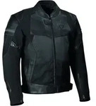 DIFI Oakland Aerotex Solid perforierte wasserdichte Motorrad Lederjacke, schwarz,