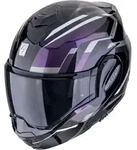 Scorpion EXO Tech Evo Furio Helm, schwarz-lila-silber, Gr&ouml;&szlig;e 2XL f&uuml;r M&auml;nner