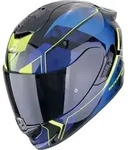 Scorpion EXO-1400 Evo II Air Intensio Helm, schwarz-blau-gelb, Gr&ouml;&szlig;e 2XL f&uuml;r