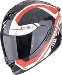 Scorpion EXO-1400 Evo II Carbon Air Enko Helm, schwarz-weiss-rot, Gr&ouml;&szlig;e XL f&uuml;r