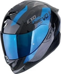 Scorpion 140-483-66-07, Scorpion EXO-1400 Evo II Carbon Air Platted Helm Schwarz Blau