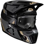Leatt 8.5 2025 Motocross Helm mit Brille, schwarz-grau-gold, Gr&ouml;&szlig;e L f&uuml;r M&auml;nner
