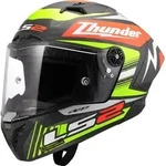 LS2 FF805 Thunder GP Black Replica Carbon Helm, schwarz-gelb, Gr&ouml;&szlig;e XS f&uuml;r M&auml;nner