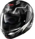 Nolan X-1005 Ultra Carbon Sandglas N-Com Klapphelm, schwarz-weiss, Gr&ouml;&szlig;e 2XL f&uuml;r