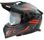Oneal A-SRS Spike Motocross Helm, schwarz-grau-rot, Gr&ouml;&szlig;e S f&uuml;r M&auml;nner