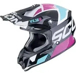 Scorpion VX-16 Evo Air Analog Motocross Helm, schwarz-pink, Gr&ouml;&szlig;e S f&uuml;r M&auml;nner