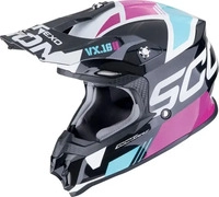 Scorpion 146-475-352-02, Scorpion VX-16 Evo Air Analog Motocross Helm Schwarz Pink