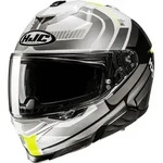 HJC i71 Viz Helm, grau-weiss-gelb, Gr&ouml;&szlig;e XS 54 55 f&uuml;r M&auml;nner