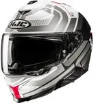 HJC i71 Viz Helm, grau-weiss-rot, Gr&ouml;&szlig;e XS 54 55 f&uuml;r M&auml;nner